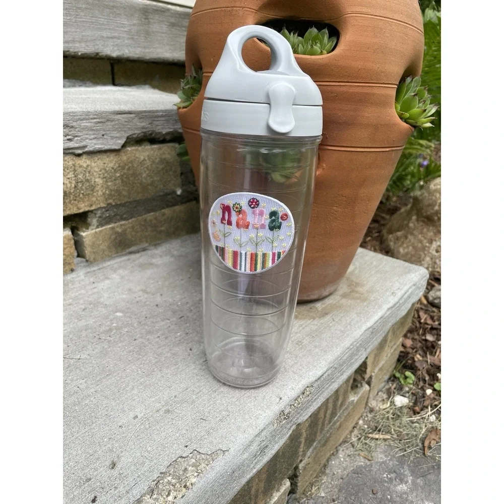 Tervis Nana Floral 24oz Insulated Tumbler with Flip Lid Made in USA Flower Cup
